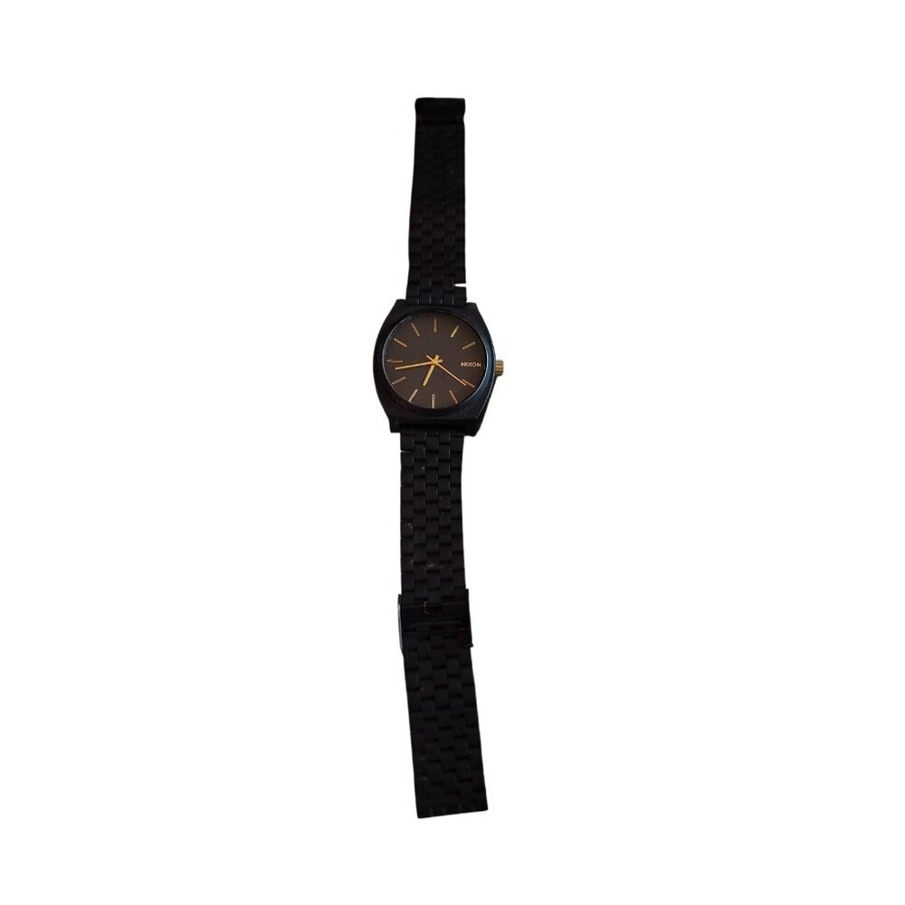 Nixon The Time Teller Black Metal Stainless Steel Watch